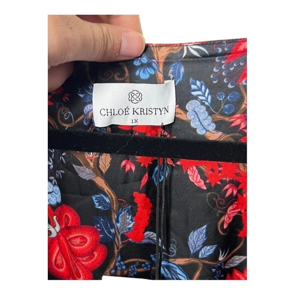 1241. CHLOE KRISTYN FALLON KNEE LENGTH DRESS SIZE 1X WITH TIE AROUND WAIST MINI - Picture 7 of 11